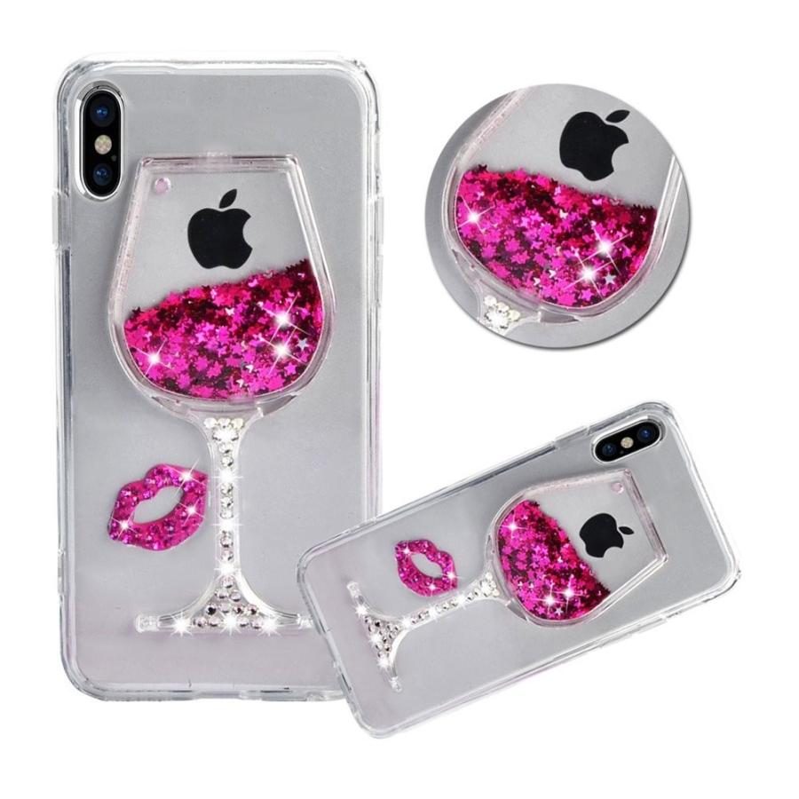 Iphone X ケース キラキラ ワイン スパンコール クリア 3d 立体 かわいい 目立つ ユニーク レディース 女の子 559 アカムスyahoo 店 通販 Yahoo ショッピング