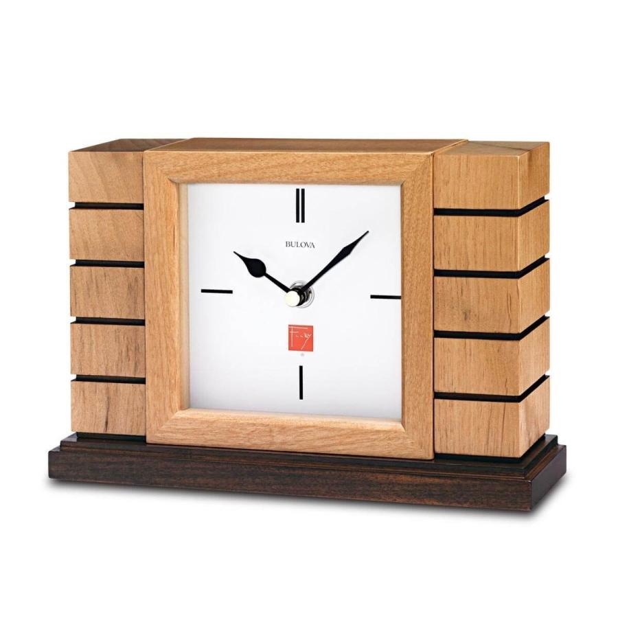ブローバ Bulova 置時計 フランクロイドライト Frank Lloyd Wright Usonian Ii 静音 秒針 しない 静か 時計 58899 アカムスyahoo 店 通販 Yahoo ショッピング