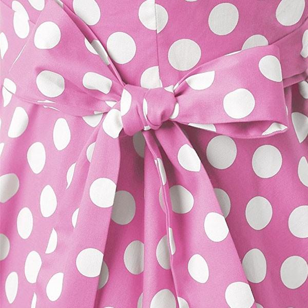 ダッパードレス レトロドレス レディース 水玉 ワンピース ダッパーデイ 50 S 60 S ピンクホワイトドットｂ アカムスyahoo 店 通販 Yahoo ショッピング