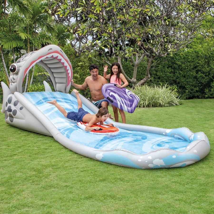 プール 家庭用 水遊び すべり台 Intex ウォータースライダーサーフ N スライド サメ プレイ センター インテックス 遊具 :60172:アカムス!店 通販 ウォータースライダー