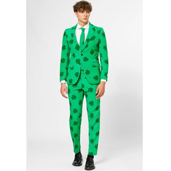オッポスーツ セント パトリックス デー 派手 緑 クローバー メンズ スーツ 大人 パーティー 聖パトリック 舞台 衣装 芸人 コスプレ