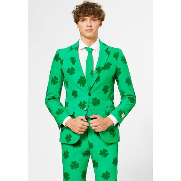 オッポスーツ セント パトリックス デー 派手 緑 クローバー メンズ スーツ 大人 パーティー 聖パトリック 舞台 衣装 芸人 コスプレ 9cm迄 6cm迄 2cm迄 股下約88 4cm迄 8cm迄 3cm迄 1cm迄