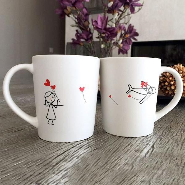 ペア マグカップ 離れていても心はいつも一緒 カップル バレンタイン 結婚祝い ギフト 距離に負けないで 遠距離恋愛 アカムスyahoo 店 通販 Yahoo ショッピング