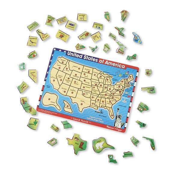 地図 パズル アメリカ メリッサ ダグ サウンドパズル 40ピース 知育 英語 おもちゃ アカムスyahoo 店 通販 Yahoo ショッピング