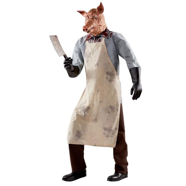 恐怖 肉屋のブタ 豚 巨大 195cm 飾り デコレーション 包丁 喋る 動く 不気味 ハロウィン パーティ お化け屋敷 ホラー クリスチャン ウルブリヒト くるみ割り人形 サンタクロース チェッカー 49cm / 19.3インチ 【並行輸入】