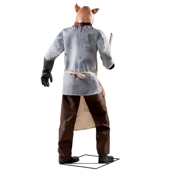 恐怖 肉屋のブタ 豚 巨大 195cm 飾り デコレーション 包丁 喋る 動く 不気味 ハロウィン パーティ お化け屋敷 ホラー クリスチャン ウルブリヒト くるみ割り人形 サンタクロース チェッカー 49cm / 19.3インチ 【並行輸入】