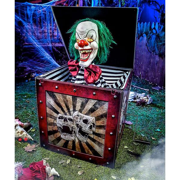 恐怖 笑う ハロウィン 106cm オルゴール ピエロ デコレーション 笑う ホラー 驚く ハロウィン 動く お化け屋敷 飾り パーティ 巨大 ホラー アカムス店