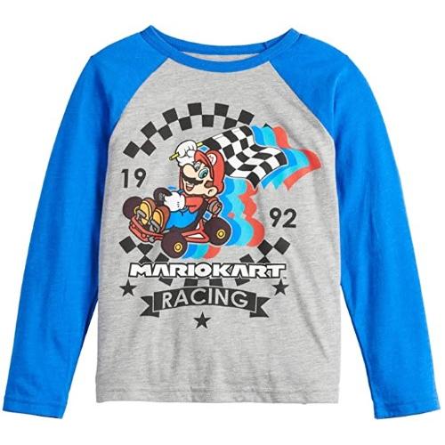 マリオカート スーパーマリオ Tシャツ 長袖 服 子供服 マリオ レーサー レース 男の子 691 アカムスyahoo 店 通販 Yahoo ショッピング