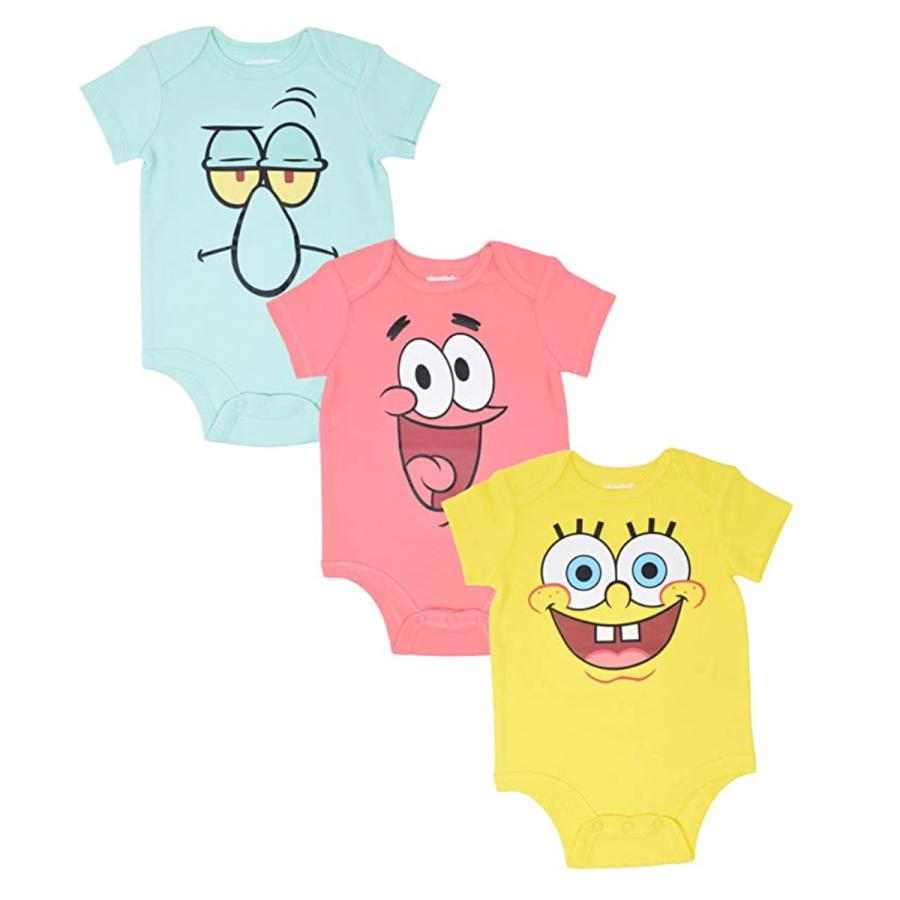 スポンジボブ スクエアパンツ キャラクター ロンパース ３枚組 ボディスーツ 赤ちゃん用 アカムスyahoo 店 通販 Yahoo ショッピング