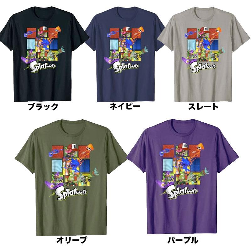 スプラトゥーン Tシャツ Inklings In Action Boxes グラフィック メンズ ｔシャツ Nintendo アカムスyahoo 店 通販 Yahoo ショッピング