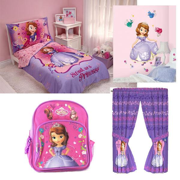 代引不可 福袋 ちいさなプリンセスソフィア 人気4点セット 寝具 シーツ 布団 枕カバー ウォールステッカー カーテン リュックサック 鞄 子供部屋 海外 ディズニー 高知インター店 Kuljic Com