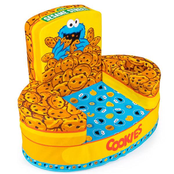新生活 セサミストリート クッキーモンスター キッズソファ クッション チェア イス カップホルダー付き 子供用 幼児 家具 軽量 アカムスyahoo 店 通販 Yahoo ショッピング