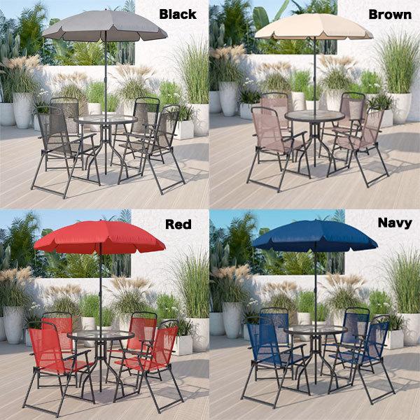 ガーデンファニチャー セット ガーデン６セット 庭 ガーデニング 庭 テーブル パティオ パラソル パティオガーデンテーブルセットステージ衣装やパーティー 結婚式衣装 イベントにどうぞ ガーデンファニチャー 折りたたみ椅子4脚 エクステリア パティオ