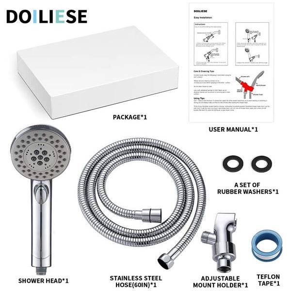 シャワーヘッド 高圧 6設定 オン/オフスイッチ ＆ スパ スプレーモード 海外 72010アカムスYahoo!店 通販