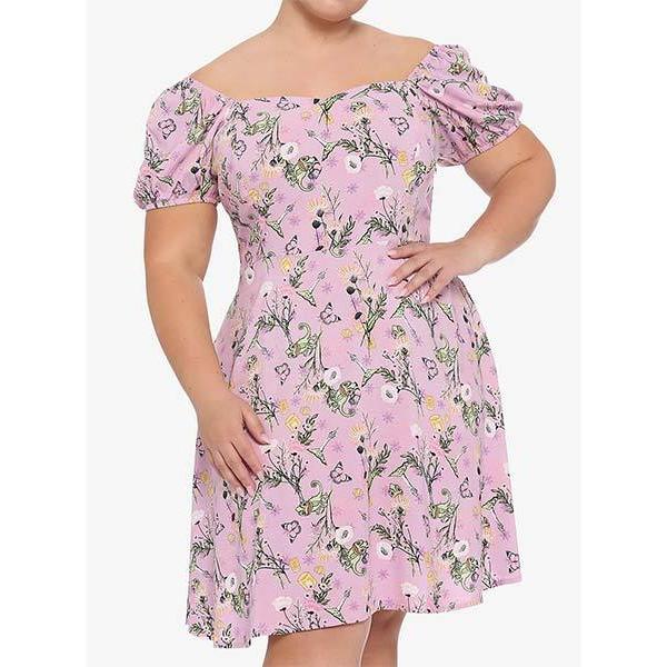 109円 登場 ワンピース レディース 春 花柄 ディズニー ジュニア プラスサイズ 女の子 ドレス 服 フラワー プリント 半袖 かわいい パステルカラー ピンク