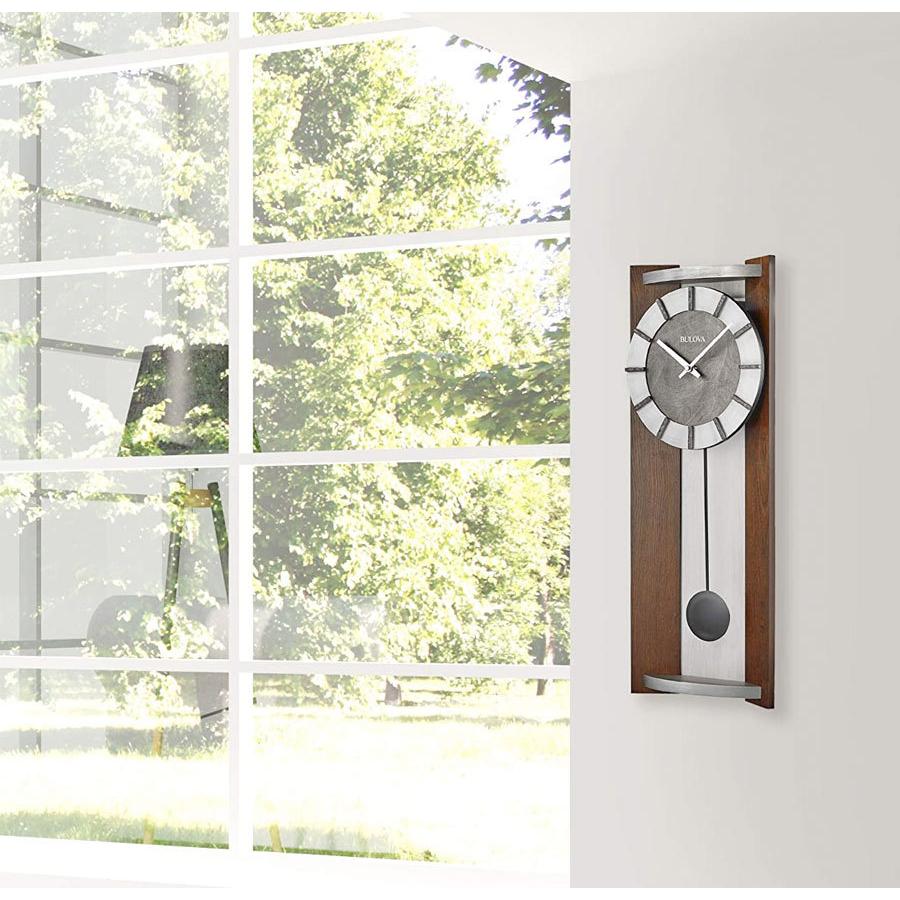 時計 壁掛け おしゃれ 振り子 ブローバ Bulova Newton Pendulum Wall Clock Espresso インテリア 72122アカムスYahoo!店 通販