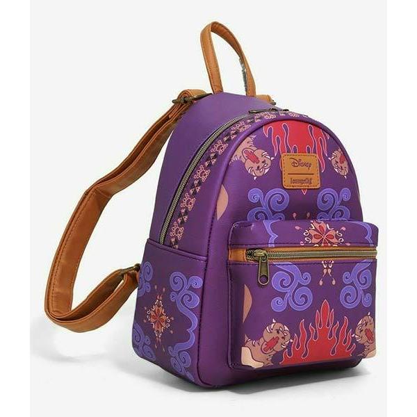 ディズニー リュック 母の日 アラジン 魔法のじゅうたん ミニバックパック パープル おしゃれ かわいい 小さめ フェイクレザー バッグ ラウンジフライ Loungefly 721 アカムスyahoo 店 通販 Yahoo ショッピング