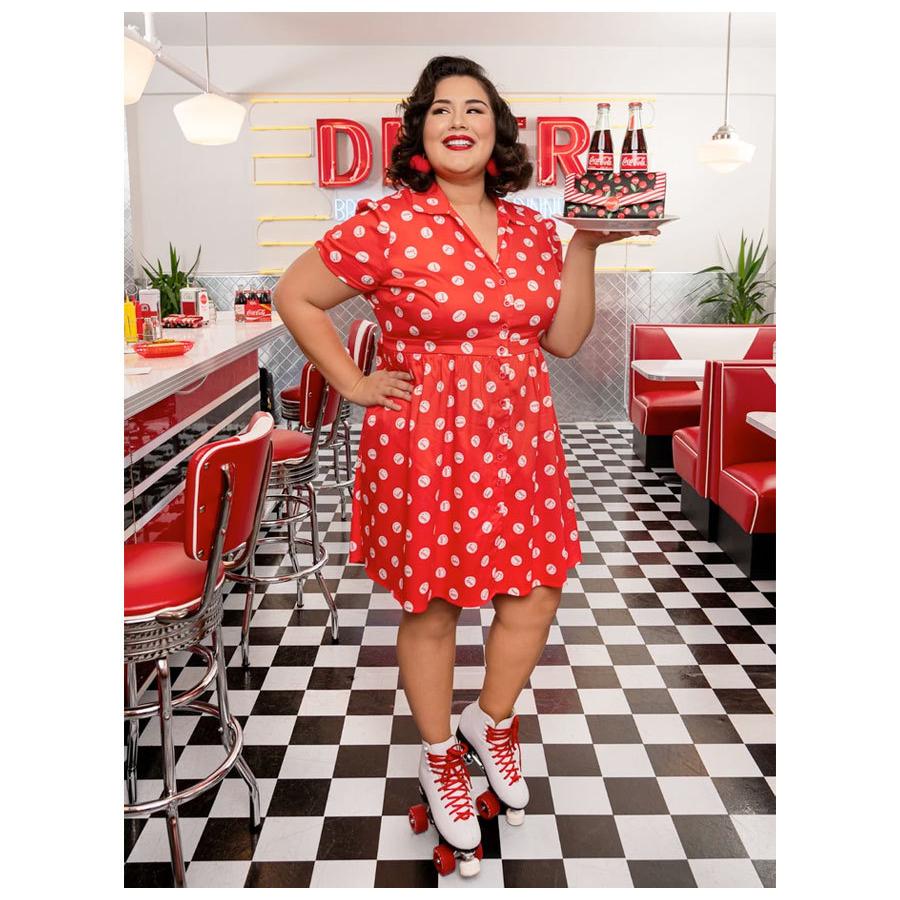 コカコーラ 大人用 ワンピース レディース ダッパードレス レトロドレス ダッパーデイ ダイナー コスプレ 50 S 60 S 大きいサイズまで アカムスyahoo 店 通販 Yahoo ショッピング