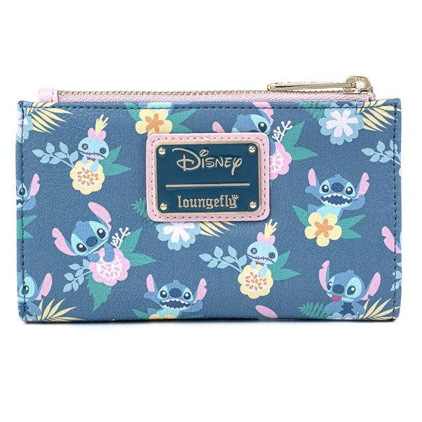 スティッチ Loungefly 二つ折り財布 財布 母の日 二つ折り アカムス店 ファッション ディズニー 青xピンク レディースファッション レディース おしゃれ バッグ カード入れ 小銭入れ かわいい ラウンジフライ スクランプ