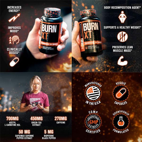 ダイエット サプリメント BurnXT サーモジェニックファットバーナー 120粒入 サポート カルニチン カテキン Jacked
