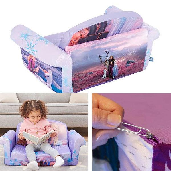 アナと雪の女王 グッズ 子供部屋 インテリア ディズニープリンセス コージー ソファ 子供用 子供部屋 海外 女の子 エルサ アナ オラフ アカムス 店キッズソファ アナと雪の女王2 エルサ アナ 軽量 シートが伸びる ソファベッド 子供用 ソファー チェア 椅子 イス 女の子