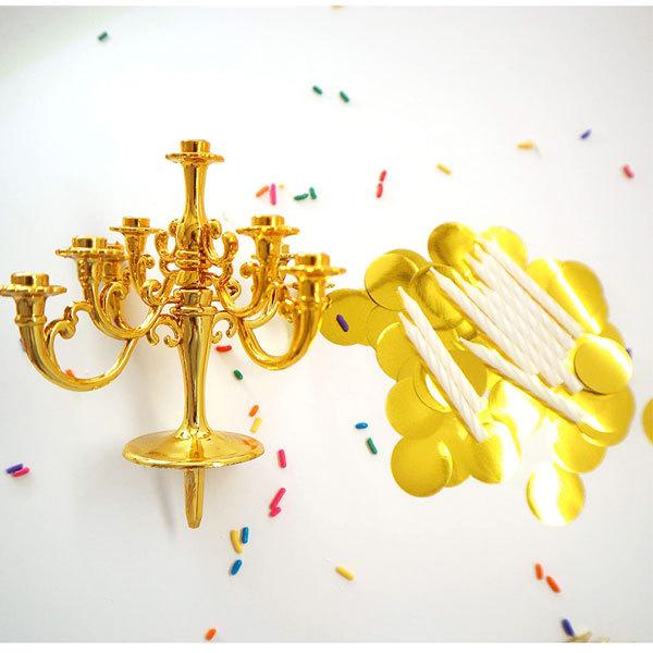 シャンデリア ロウソク キャンドル ホルダー ケーキトッパー 誕生日 お祝い デコレーション ラグジュアリー 73729アカムスYahoo