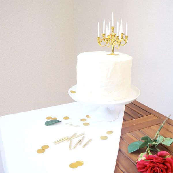 シャンデリア ロウソク キャンドル ホルダー ケーキトッパー 誕生日 お祝い デコレーション ラグジュアリー 73729アカムスYahoo