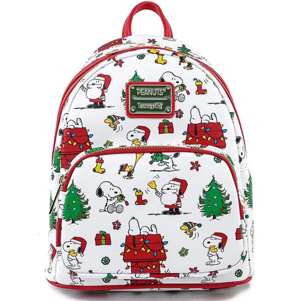 美品 合皮 レディース リュック スヌーピー かばん レディース バッグ スヌーピー ミニバックパック Snoopy Peanuts Loungefly ラウンジフライ キャラクター バッグ 小さめ クリスマス ウッドストック バッグ Postetelecom Gouv Cg