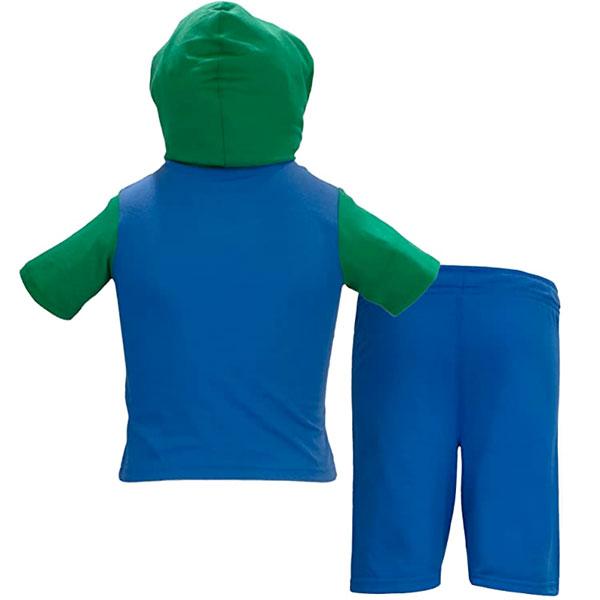 スーパー マリオ ルイージ パーカーtシャツ 半ズボン セット 子供 軽量 半袖 ニンテンドーキャラクターズボーイズ スーパーニンテンドーワールド グリーン Dentalcareplus Fi