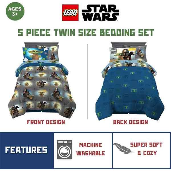 スターウォーズ マンダロリアン 寝具 ５点 セット シングルサイズ 掛け布団 シーツ １枚 8cm