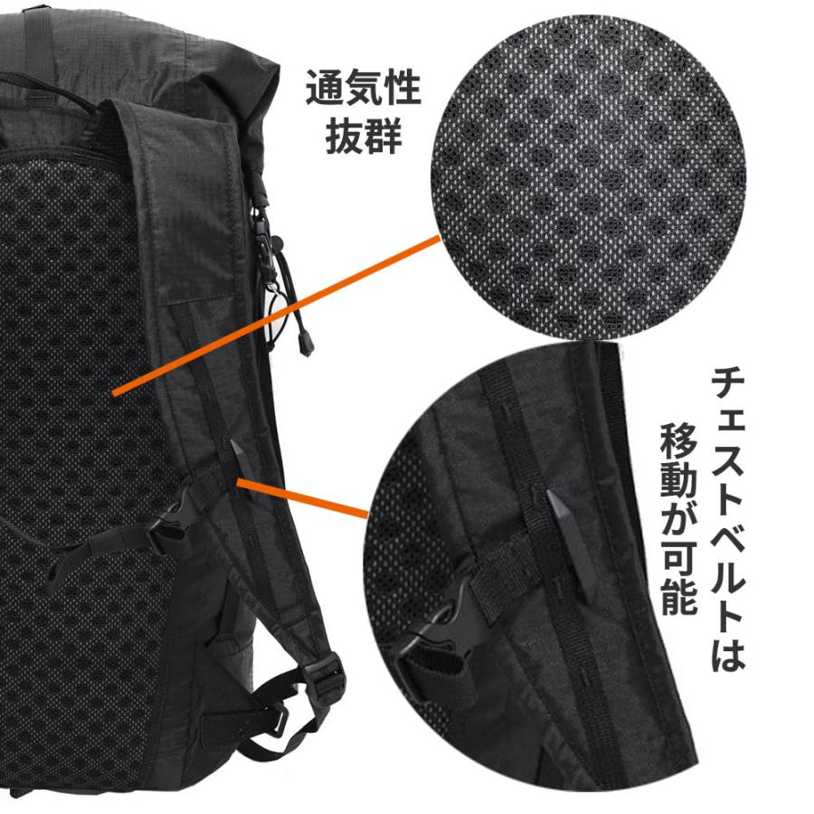 Aconcagua IGUAZU (イグアス) 23L+7L UL 防水リュックサック ロールトップ式 アコンカグア 超軽量 完全防水 メンズ/レディース対応 YKK社製ジッパー｜aconcagua｜04