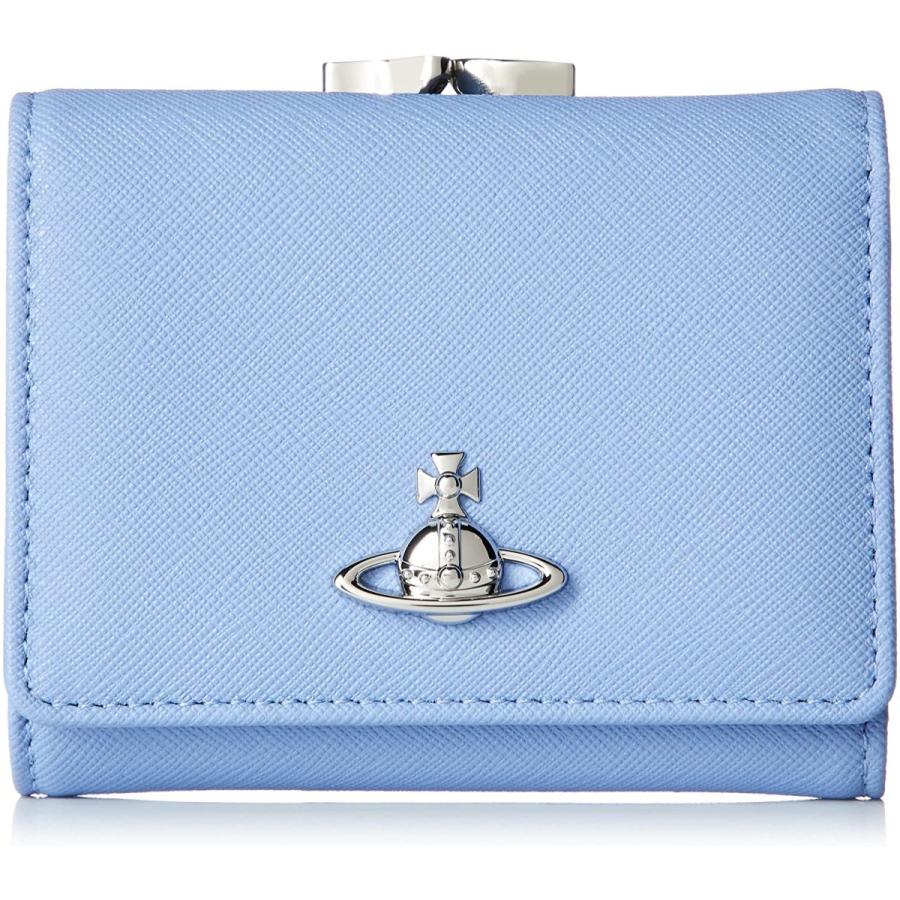 がま口財布 Victoria サフィアノ Light Blue 並行輸入品
