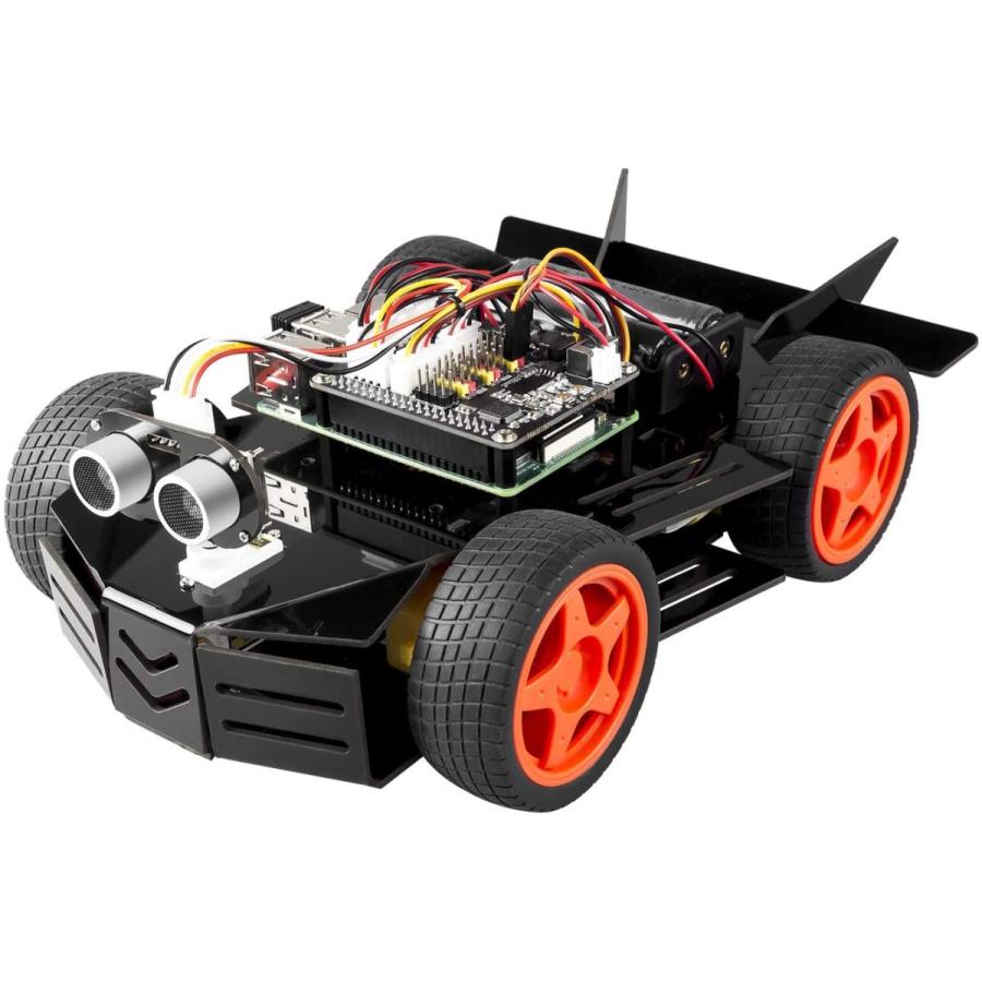見事な創造力 SunFounder Raspberry Piプログラミングカーロボットキット、4WD  HATモジュール、超音波センサー、速度測定モジュールetc. その他周辺機器 - www.collectiviteslocales.fr