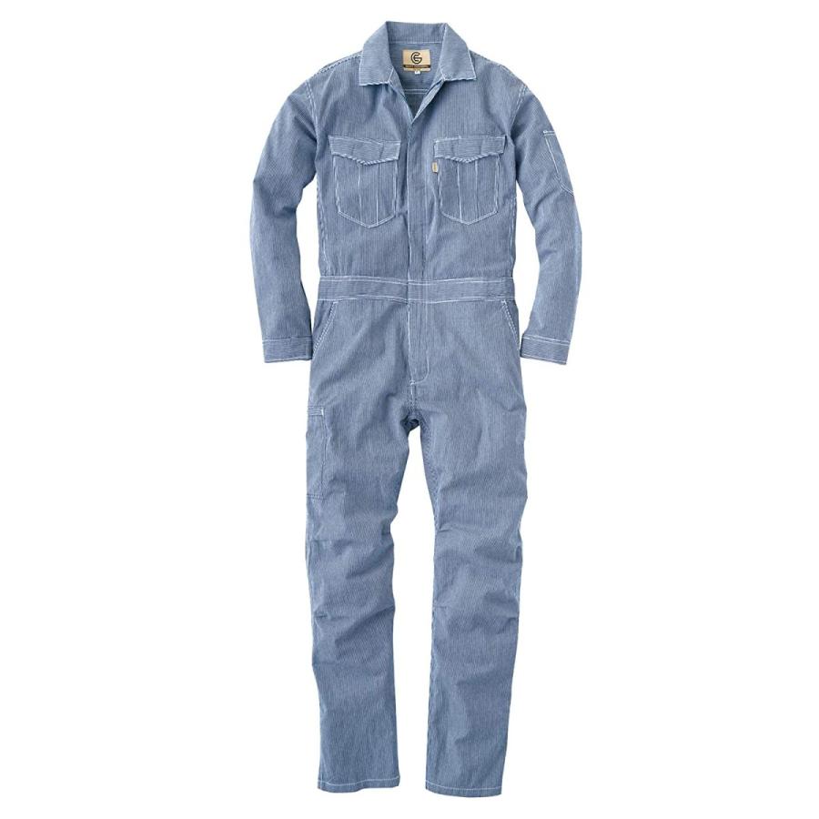 激安通販新作 Engineers Grace エスケープロダクト 綿麻ストライプ長袖ツナギ 3l ヒッコリー 19 Ge587 春夏用 その他制服 作業服 Www Buccella Com