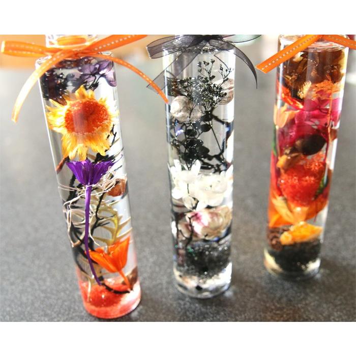 ハーバリウム ハロウィン Shine（マスコット付） 【完成品】 黒 ラメ