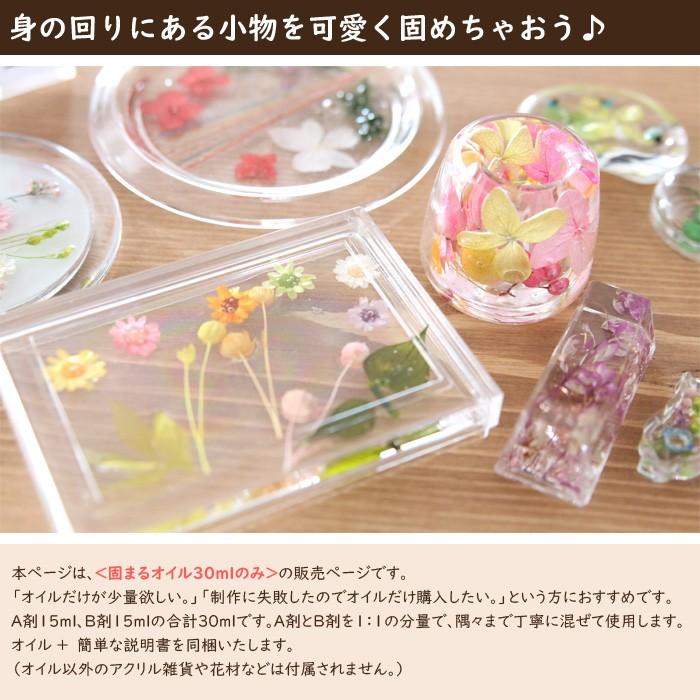固まるハーバリウムオイル30ml （A剤15ml・B剤15ml） ハンドメイド DIY