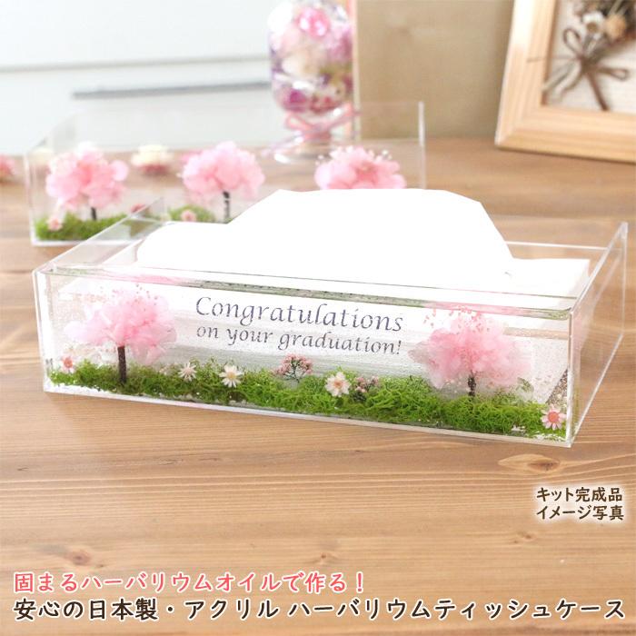 メッセージシール付 桜並木 固まるハーバリウム ティッシュケース キット 花材 制作マニュアル付 さくら 桜 お花見 卒業 入学 就職 ハーバリウム花材のお店acornstyle 通販 Yahoo ショッピング