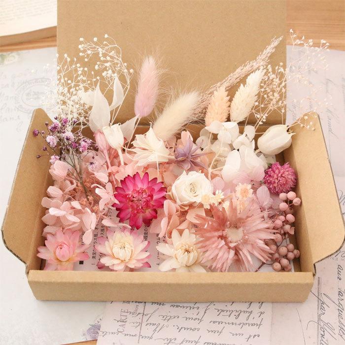 花材セット フェミニンピンク 【 詰め合わせ ハーバリウム キット