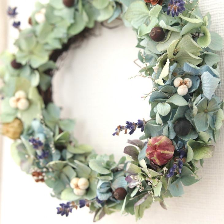 ドライフラワー 紫陽花 リース 手作りキット 〜Antique〜 ハンドメイド