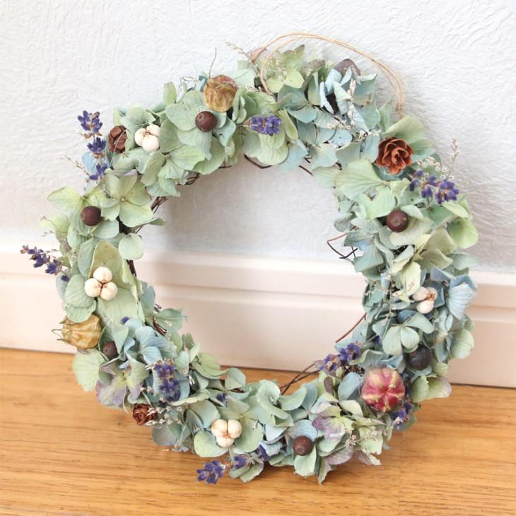 ドライフラワー 紫陽花 リース 手作りキット 〜Antique〜 ハンドメイド