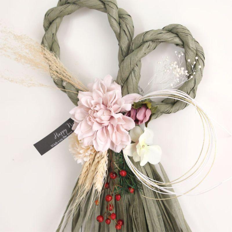 12/15より出荷☆【お正月飾り 手作りキット】くすみカラーのしめ縄