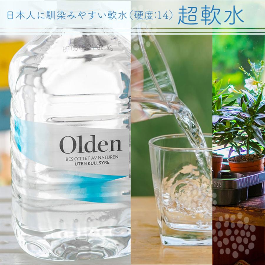 ミネラルウォーター 北欧ノルウェーの天然水オルデン 5000ml×4本 Olden