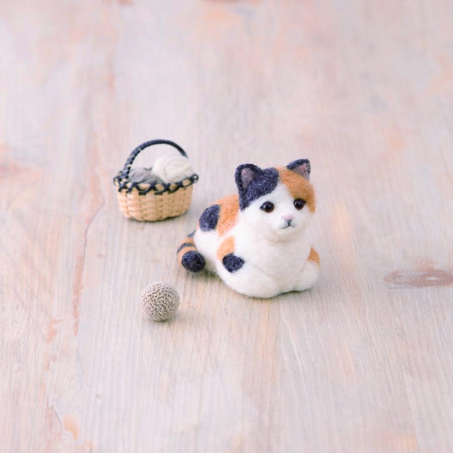 ハマナカ 手芸キット アクレーヌでつくるCAT 猫マスコット 羊毛