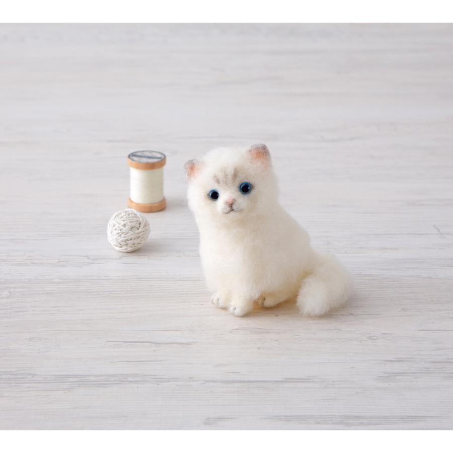 ハマナカ 手芸キット アクレーヌでつくるCAT 猫マスコット 羊毛