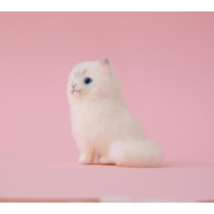 ハマナカ 手芸キット アクレーヌでつくるCAT 猫マスコット 羊毛