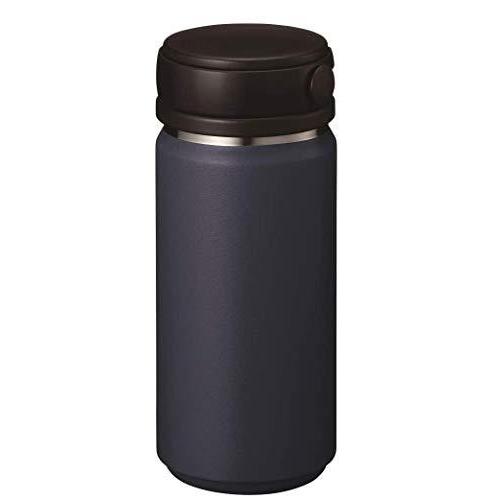 Zalatto マグボトル 直飲み サーモ ステンレスボトル 真空断熱 保温 保冷 水筒 (ハンドル フック付き) M 350ml ネイビー (メンズ