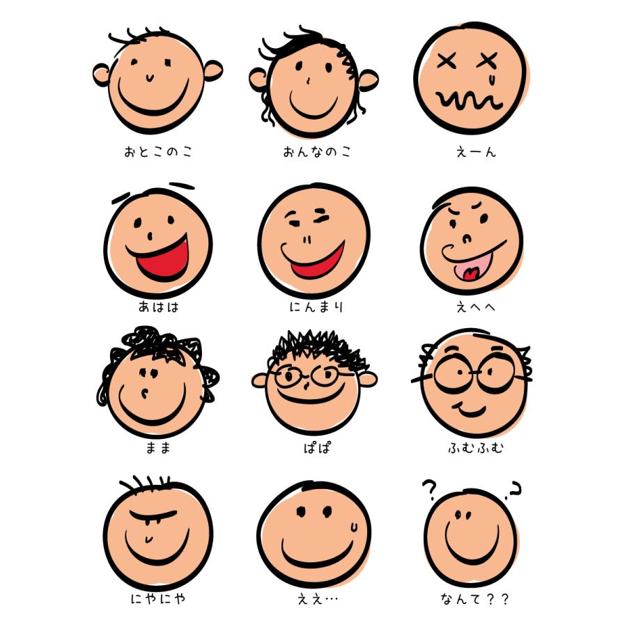 名入れtシャツ 親子ペアルック 可愛い顔イラストで名入れ 長袖tシャツ ロングスリーブ メンズ服 ジュニア プリントtシャツ Long Face Aカレッジ 通販 Yahoo ショッピング