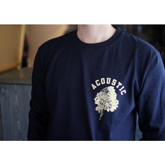 Acoustic（アコースティック） INDIAN FACE L/S TEE【絶対に首の伸び 