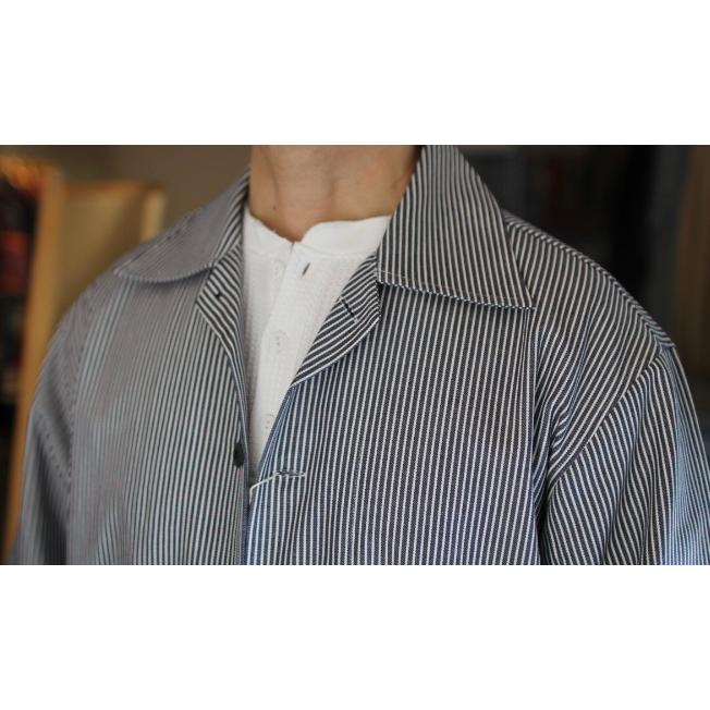 HICKORY COVERALL 日本製 ヒッコリー柄カバーオール 柔らかな国産