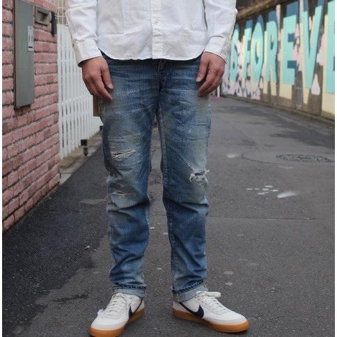 BLUE WAY（ブルーウェイ） VINTAGE STRAIGHT DENIM CRASH REPAIR 